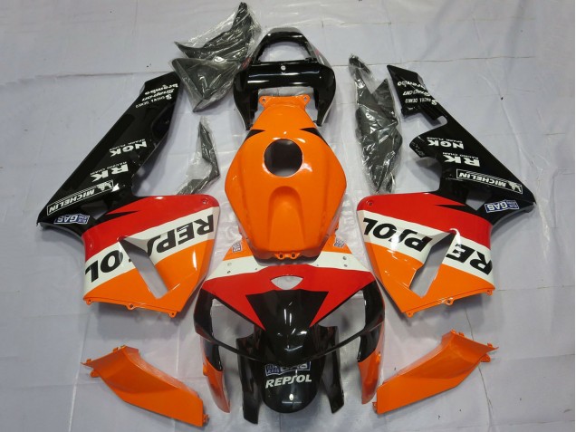 2005-2006 Honda CBR600RR Motorcycle Fairings - Orange Red White Black Repsol OEM Style UK Manufacturers