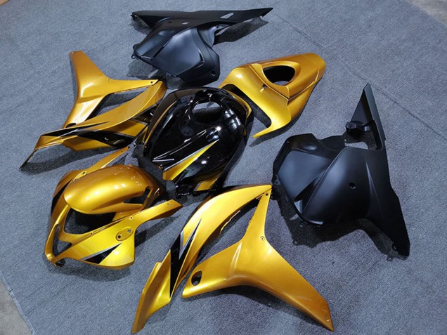 2009-2012 Honda CBR600RR Motorcycle Fairings - Gold Glossy Black Matte Black OEM Style UK Manufacturers