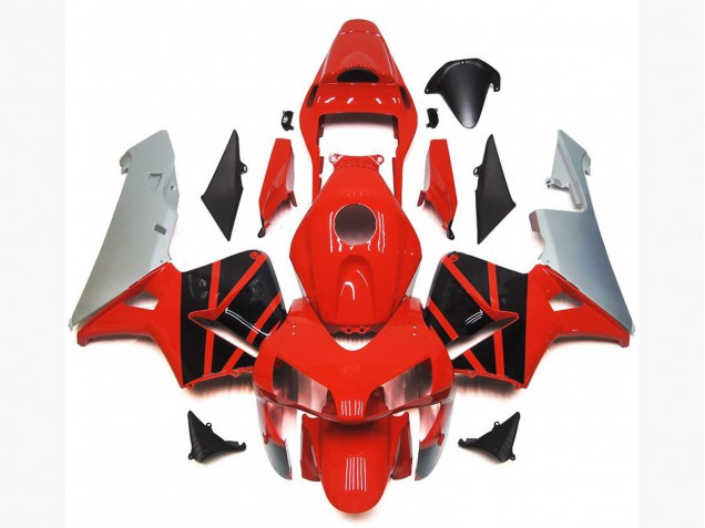 2003-2004 Honda CBR600RR Motorcycle Fairings - Silver Red Glossy Black OEM Style UK Manufacturers