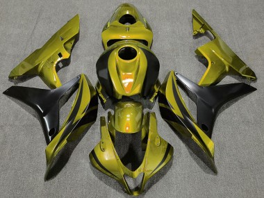 2007-2008 Honda CBR600RR Motorcycle Fairings - Gold Matte Black OEM Style UK Manufacturers