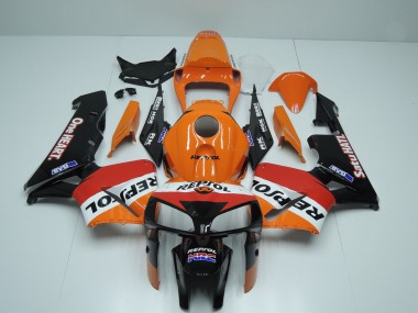2005-2006 Honda CBR600RR Motorcycle Fairings - Orange Red White Black One Heart Repsol UK Manufacturers