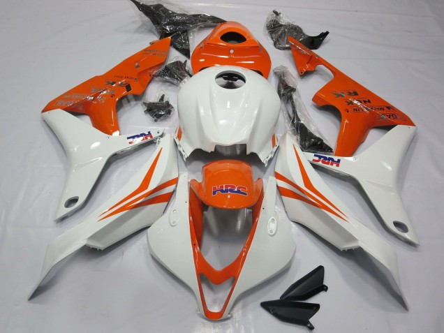 2007-2008 Honda CBR600RR Motorcycle Fairings - White Orange HRC UK Manufacturers