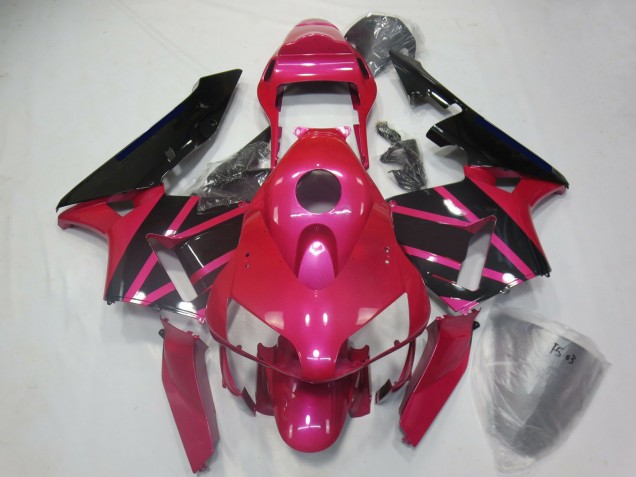 2003-2004 Honda CBR600RR Motorcycle Fairings - Pink Glossy Black UK Manufacturers