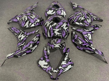 2009-2012 Honda CBR600RR Motorcycle Fairings - Purple Silver Camouflage UK Manufacturers