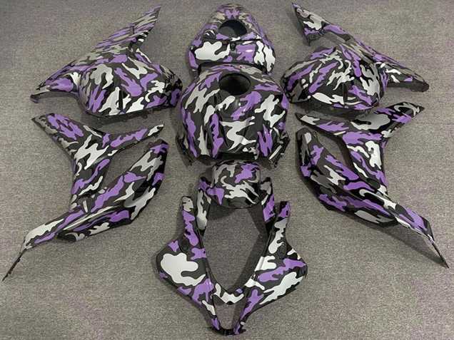 2009-2012 Honda CBR600RR Motorcycle Fairings - Purple Silver Camouflage UK Manufacturers