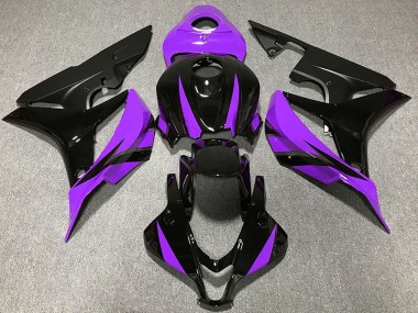2007-2008 Honda CBR600RR Motorcycle Fairings - Purple Glossy Black Matte Black UK Manufacturers