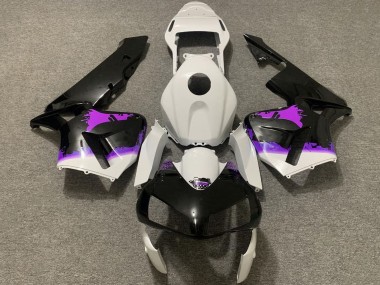 2003-2004 Honda CBR600RR Motorcycle Fairings - White Purple Glossy Black Splatter UK Manufacturers
