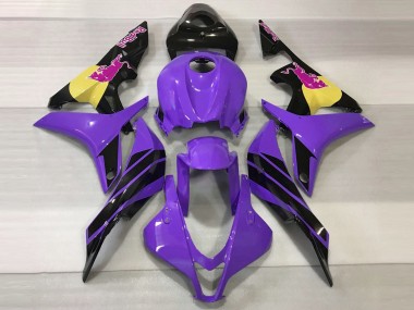 2007-2008 Honda CBR600RR Motorcycle Fairings - Purple Yellow Glossy Black Pink Bull UK Manufacturers