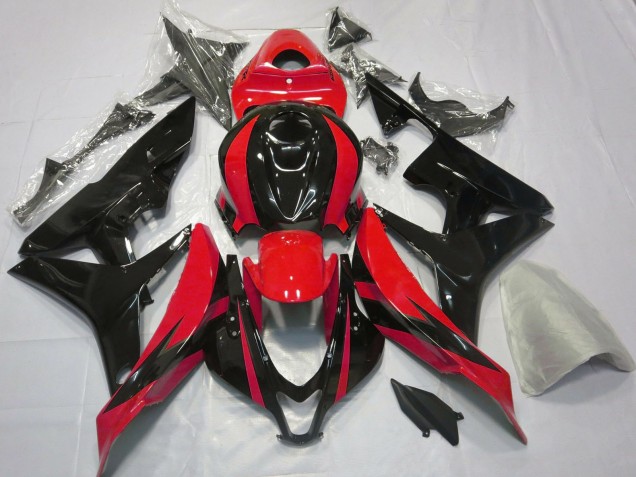 2007-2008 Honda CBR600RR Motorcycle Fairings - Red Glossy Black OEM Style UK Manufacturers