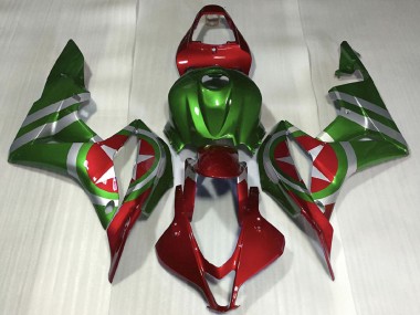 2007-2008 Honda CBR600RR Motorcycle Fairings - Red Green Captain America UK Manufacturers