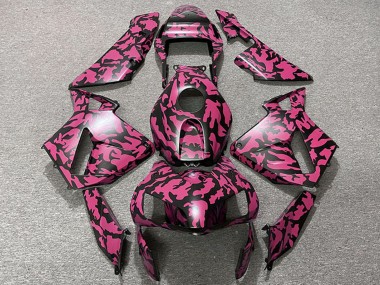2003-2004 Honda CBR600RR Motorcycle Fairings - Red Black Camouflage UK Manufacturers