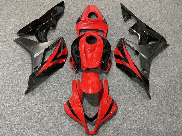 2007-2008 Honda CBR600RR Motorcycle Fairings - Grey Red Glossy Black OEM Style UK Manufacturers