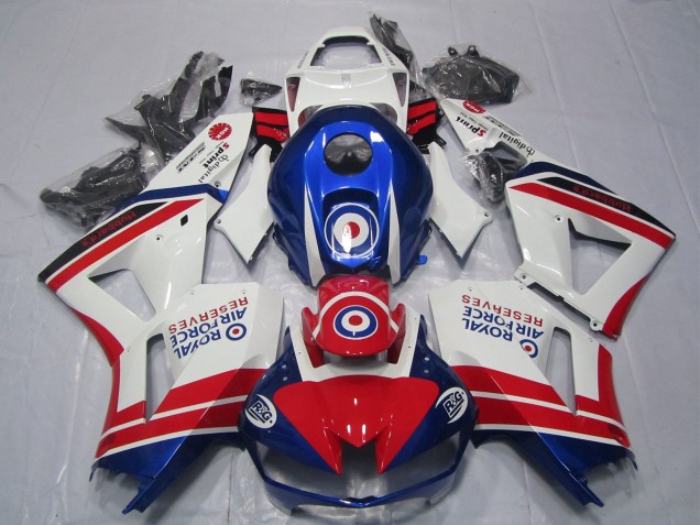 2013-2023 Honda CBR600RR Motorcycle Fairings - White Red Blue Royal Air Force UK Manufacturers