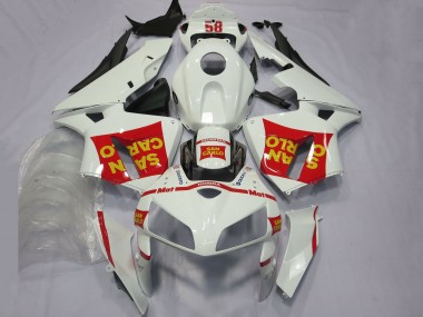 2005-2006 Honda CBR600RR Motorcycle Fairings - White Red Yellow San Carlo 58 UK Manufacturers