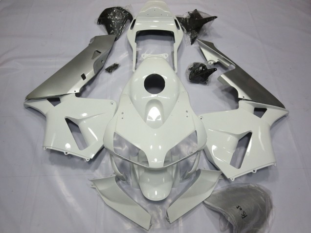 2003-2004 Honda CBR600RR Motorcycle Fairings - Silver White UK Manufacturers