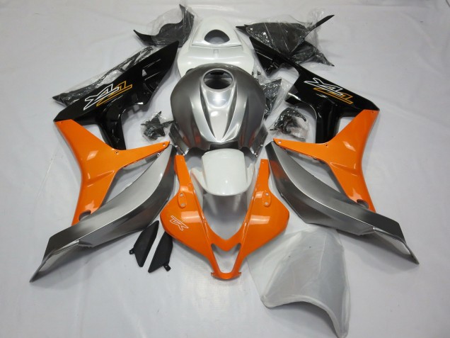 2007-2008 Honda CBR600RR Motorcycle Fairings - Silver Orange Glossy Black UK Manufacturers