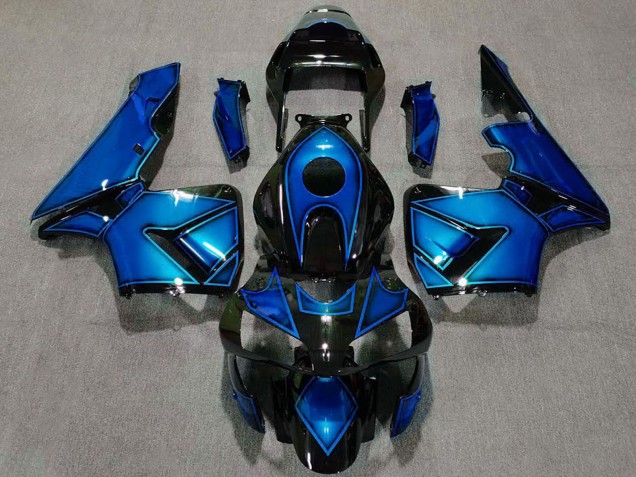 2003-2004 Honda CBR600RR Motorcycle Fairings - Blue Glossy Black UK Manufacturers
