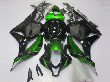 2009-2012 Honda CBR600RR Motorcycle Fairings - Green Glossy Black Matte Black UK Manufacturers