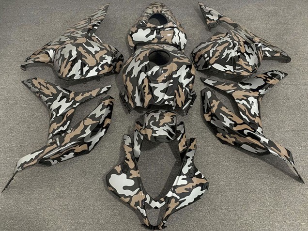 2009-2012 Honda CBR600RR Motorcycle Fairings - Tan Silver Camouflage UK Manufacturers