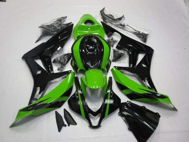 2007-2008 Honda CBR600RR Motorcycle Fairings - Green Glossy Black UK Manufacturers