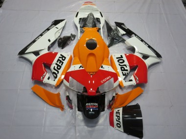 2003-2004 Honda CBR600RR Motorcycle Fairings - Orange White Red Glossy Black Repsol UK Manufacturers