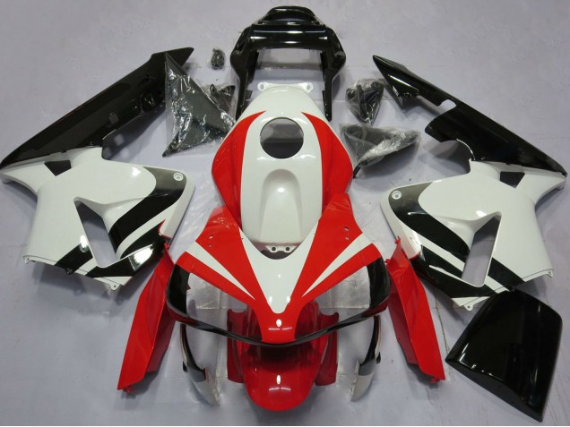 2003-2004 Honda CBR600RR Motorcycle Fairings - White Red Glossy Black OEM Style UK Manufacturers