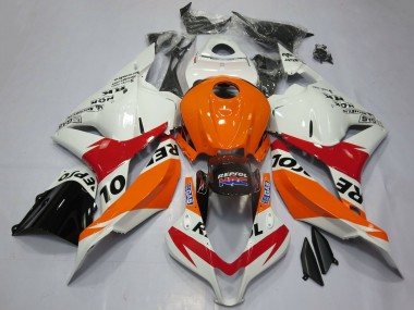 2009-2012 Honda CBR600RR Motorcycle Fairings - Orange White Red Glossy Black Repsol UK Manufacturers