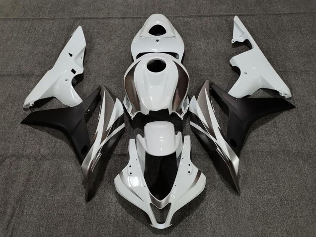 2007-2008 Honda CBR600RR Motorcycle Fairings - White Matte Black UK Manufacturers