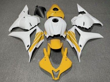 2009-2012 Honda CBR600RR Motorcycle Fairings - White Yellow Stripe UK Manufacturers