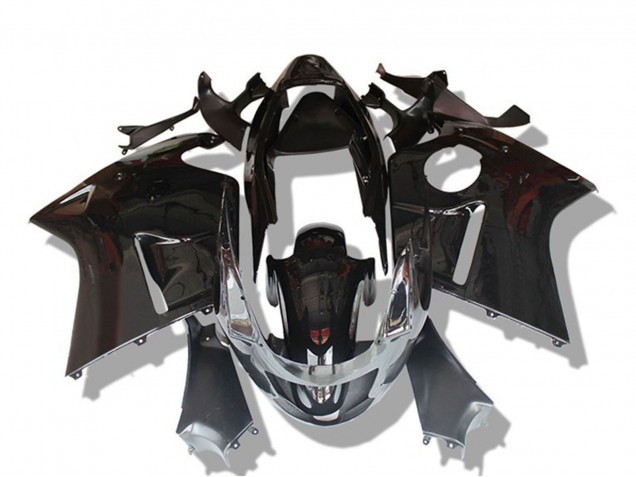 1996-2007 Honda CBR1100XX Blackbird Motorcycle Fairings - Glossy Black Grey UK Manufacturers