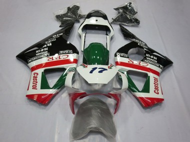 2002-2003 Honda CBR954RR Motorcycle Fairings - White Red Green Glossy Black CRR Castrol UK Manufacturers