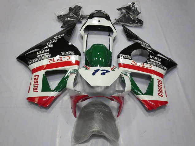 2002-2003 Honda CBR954RR Motorcycle Fairings - White Red Green Glossy Black CRR Castrol UK Manufacturers