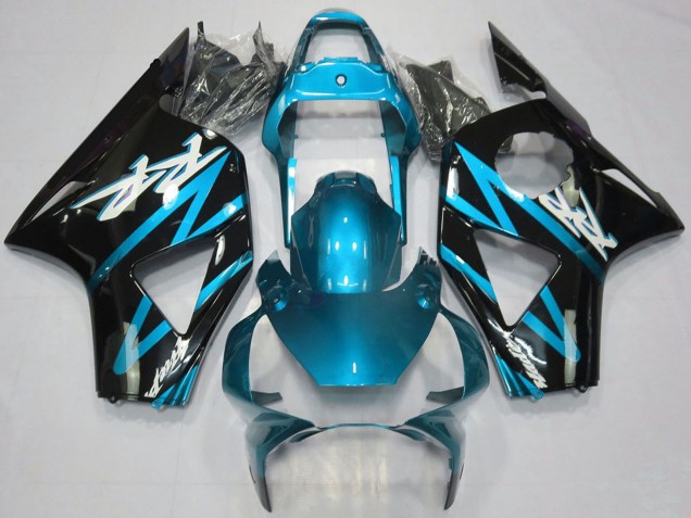 2002-2003 Honda CBR954RR Motorcycle Fairings - Light Blue Glossy Black UK Manufacturers