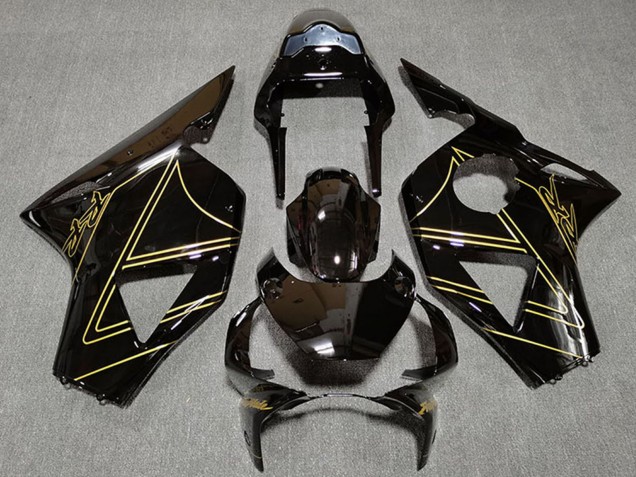 2002-2003 Honda CBR954RR Motorcycle Fairings - Glossy Black Gold UK Manufacturers