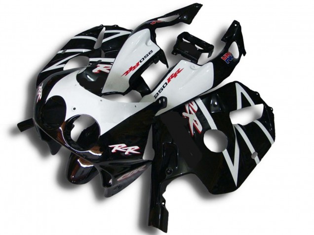 1990-1998 Honda CBR250RR Motorcycle Fairings - Glossy Black White RR UK Manufacturers