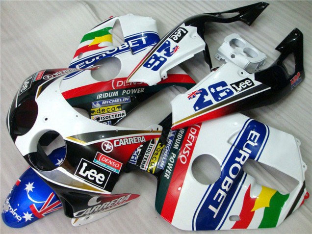 1990-1998 Honda CBR250RR Motorcycle Fairings - White Blue Red Yellow Green Carrera EuroBet Lee UK Manufacturers