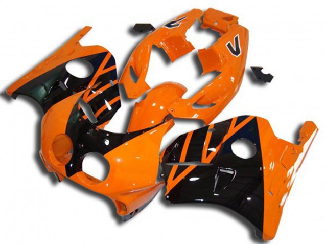 1990-1998 Honda CBR250RR Motorcycle Fairings - Orange Glossy Black UK Manufacturers