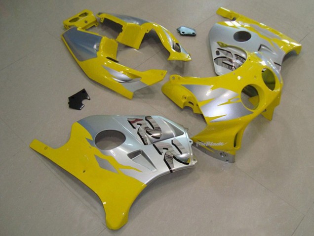 1990-1998 Honda CBR250RR Motorcycle Fairings - Silver Yellow UK Manufacturers