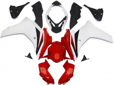 2011-2013 Honda CBR600F Abs Motorcycle Fairings - White Red Glossy Black UK Manufacturers
