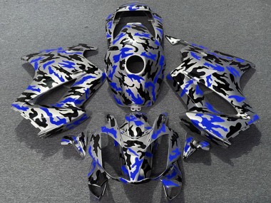 2002-2013 Honda VFR 800 Motorcycle Fairings - Blue Camouflage UK Manufacturers