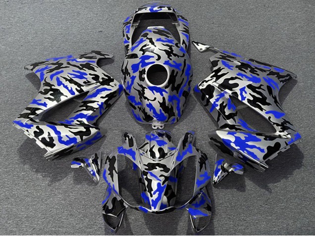 2002-2013 Honda VFR 800 Motorcycle Fairings - Blue Camouflage UK Manufacturers