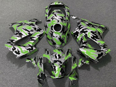 2002-2013 Honda VFR 800 Motorcycle Fairings - Green Camouflage UK Manufacturers