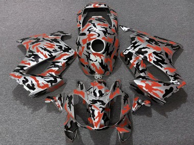 2002-2013 Honda VFR 800 Motorcycle Fairings - Red Camouflage UK Manufacturers