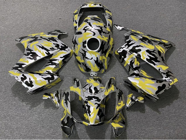 2002-2013 Honda VFR 800 Motorcycle Fairings - Yellow Camouflage UK Manufacturers