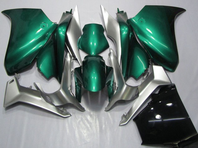 2010-2014 Honda VFR 1200 Motorcycle Fairings - Silver Seafoam Green UK Manufacturers