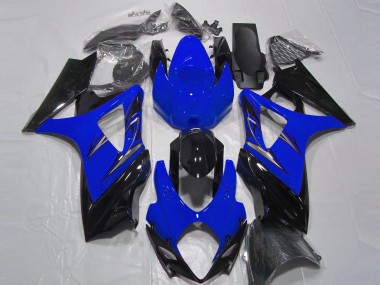 2007-2008 Suzuki GSXR 1000 Motorcycle Fairing - Blue Glossy Black UK Manufacturers