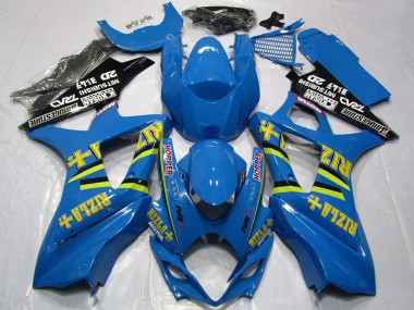 2007-2008 Suzuki GSXR 1000 Motorcycle Fairing - Blue Gold Black Rizla UK Manufacturers