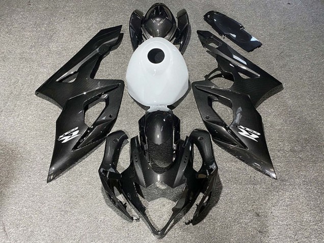 2005-2006 Suzuki GSXR 1000 Motorcycle Fairings - Carbon Fiber Style Glossy White UK Manufacturers