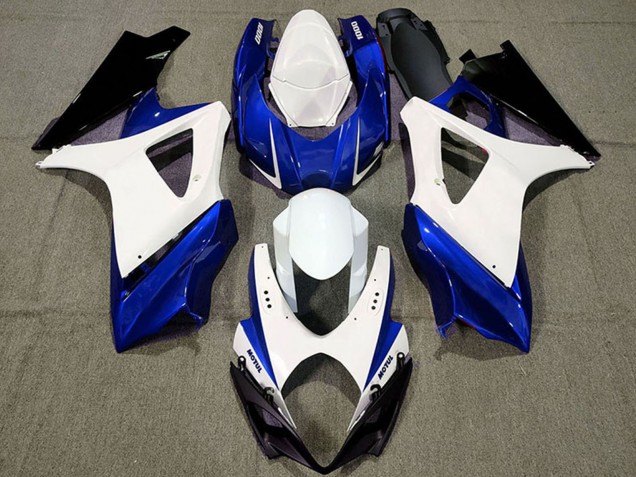 2007-2008 Suzuki GSXR 1000 Motorcycle Fairings - White Blue Black UK Manufacturers