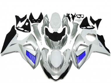 2009-2016 Suzuki GSXR 1000 Motorcycle Fairing - White Blue UK Manufacturers